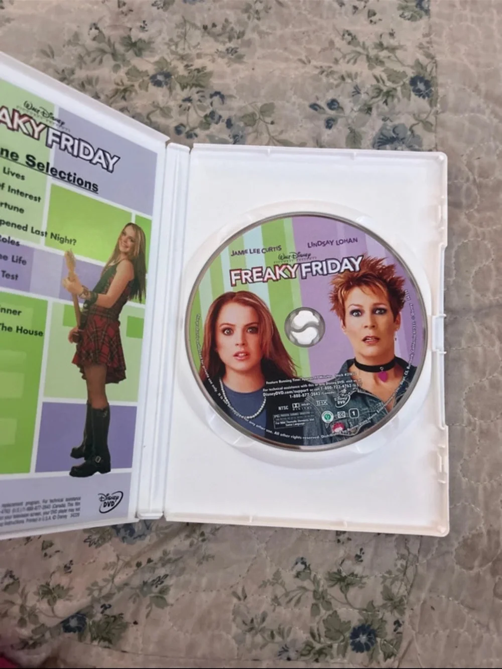 Disney Freaky Friday DVD Case – Pink & Green Striped Cover